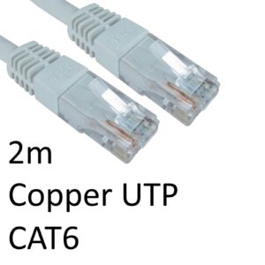 RJ45 (M) to RJ45 (M) CAT6 2m White OEM Moulded Boot Copper UTP Network Cable - Image 3