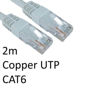 RJ45 (M) to RJ45 (M) CAT6 2m White OEM Moulded Boot Copper UTP Network Cable - Image 2