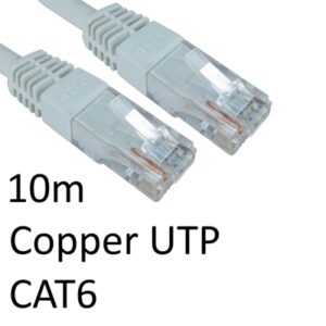 RJ45 (M) to RJ45 (M) CAT6 10m White OEM Moulded Boot Copper UTP Network Cable - Image 2