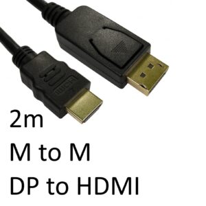 DisplayPort (M) to HDMI (M) 2m Black OEM Display Cable - Image 3