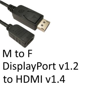 DisplayPort 1.2 (M) to HDMI 1.4 (F) Black OEM Converter Adapter - Image 3