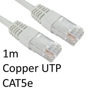 RJ45 (M) to RJ45 (M) CAT5e 1m White OEM Moulded Boot Copper UTP Network Cable - Image 3