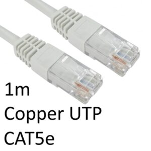 RJ45 (M) to RJ45 (M) CAT5e 1m White OEM Moulded Boot Copper UTP Network Cable - Image 2