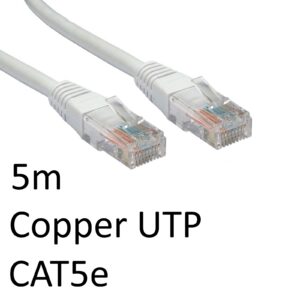 RJ45 (M) to RJ45 (M) CAT5e 5m White OEM Moulded Boot Copper UTP Network Cable - Image 3