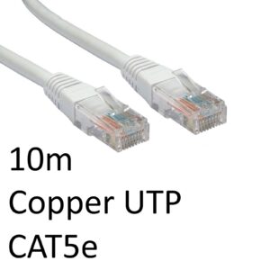 RJ45 (M) to RJ45 (M) CAT5e 10m White OEM Moulded Boot Copper UTP Network Cable - Image 3