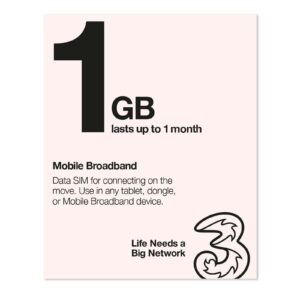 Three 3G 4G & 5G-Ready 1GB Prepaid Mobile Broadband Trio SIM Card - Image 3