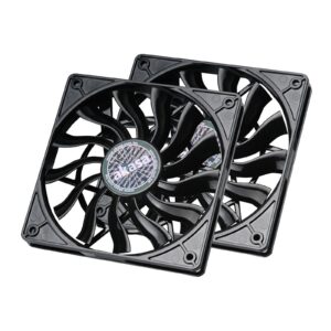 Akasa 120mm Slim Fan - PWM, Low Noise, High Airflow, 12V DC Axial Fan for HTPC and Slim Systems (Model: AK-FN078-KT02, 2-Pack) - Image 3