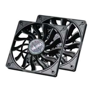 Akasa 120mm Slim Fan - PWM, Low Noise, High Airflow, 12V DC Axial Fan for HTPC and Slim Systems (Model: AK-FN078-KT02, 2-Pack) - Image 2