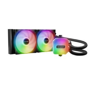 be quiet! Light Loop 240mm Liquid Cooler - High-Performance ARGB All-in-One Water Cooling System with Dual Light Wings LX PWM Fans - Image 3