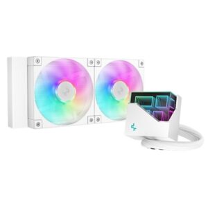 DeepCool LT240 Liquid CPU Cooler, 240mm Radiator, Dual 120mm ARGB Fans, Infinity Mirror Top Cap, Silent Operation, Anti-Leak Tech, White - Image 2