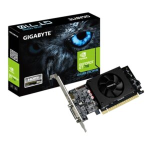 Gigabyte NVIDIA GeForce GT 710 Low Profile 2G Graphics Card, 2GB GDDR5, 954 MHz Core Clock, Single Fan Low Profile, 1x DVI-D / 1x HDMI Port - Image 2