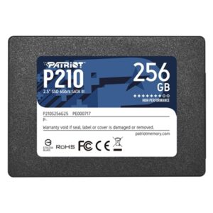 Patriot P210 (P210S256G25) 256GB 2.5 Inch SSD, Sata 3 Interface, Read 500MB/s, Write 400MB/s, 3 Year Warranty - Image 2