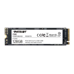 Patriot P300 (P300P128GM28) 128GB NVMe SSD, M.2 Interface, PCIe Gen3, 2280, Read 1600MB/s, Write 600MB/s, 3 Year Warranty - Image 3