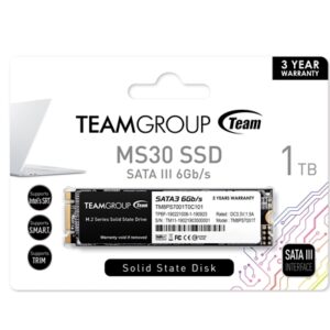 Team MS30 1TB M.2 Sata (TM8PS7001T0C101) 1TB, M.2 Sata Interface, PCIe Gen3, Read 530MB/s, Write 480MB/s, 3 Year Warranty - Image 2