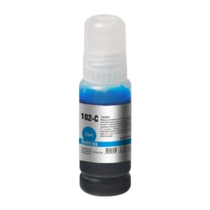 InkLab 102 Epson Compatible EcoTank Cyan Ink Bottle - Image 3