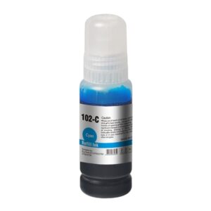 InkLab 102 Epson Compatible EcoTank Cyan Ink Bottle - Image 2