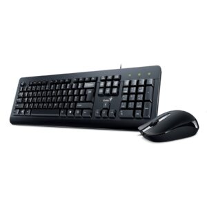 Genius KM-160 Wired Keyboard and Mouse Combo Set, USB Plug and Play, Spill resistant, Full Size UK Layout with Low Profile Keys and Optical Sensor Mouse, 1000dpi, Ergonomic design for Home or Office - Image 3