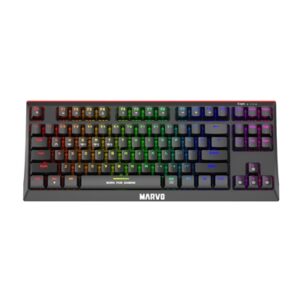 Marvo Scorpion KG953W-UK Wireless Mechanical Gaming Keyboard with Red Switches, 80% TKL Design, Tri-Mode Connection, 2.4GHz Wireless, Bluetooth or Wired, Rainbow Backlight, Anti-ghosting N-Key Rollover - Image 2