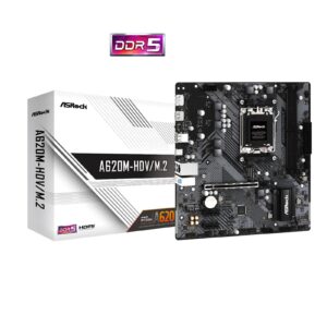 ASRock A620M-HDV/M.2 AMD AM5 Socket Motherboard, Micro-ATX, 2x DDR5 Slots, 1x M.2 Socket, GbE LAN, 1x DisplayPort / 1x HDMI Port - Image 3