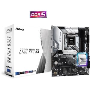 ASRock Z790 Pro RS Intel 1700 Socket Motherboard, ATX, 4x DDR5 Slots, 5x M.2 Sockets, 2x USB-C Port, Fitted I/O Shield, 2.5GbE LAN, 1x DisplayPort / 1x HDMI Port - Image 3