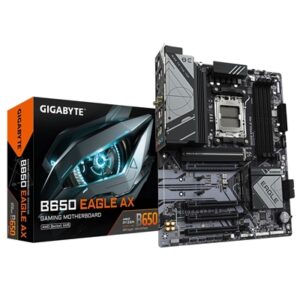 Gigabyte B650 EAGLE AX AMD AM5 Socket Motherboard, ATX, 4x DDR5 Slots, 3x M.2 Sockets, 1x USB-C Port, Fitted I/O Shield, GbE LAN, Wi-Fi 6E, 1x DisplayPort / 1x HDMI Port - Image 2