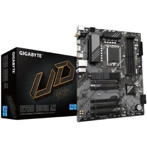 Gigabyte B760 DS3H AX Ultra Durable Intel 1700 Socket Motherboard, ATX, 4x DDR5 Slots, 2x M.2 Sockets, 2x USB-C Port, Fitted I/O Shield, GbE LAN, Wi-Fi 6E, 1x DisplayPort / 1x HDMI Port - Image 3