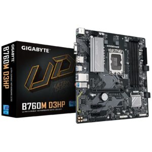 Gigabyte B760M D3HP Intel 1700 Socket Motherboard, Micro-ATX, 4x DDR5 Slots, 2x M.2 Sockets, 1x USB-C Port, GbE LAN, 1x D-Sub / 1x DisplayPort / 1x HDMI Port - Image 3