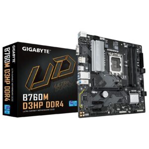 Gigabyte B760M D3HP DDR4 Intel 1700 Socket Motherboard, Micro-ATX, 4x DDR4 Slots, 2x M.2 Sockets, 1x USB-C Port, GbE LAN, 1x D-Sub / 1x DisplayPort / 1x HDMI Port - Image 3