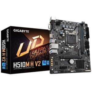 Gigabyte H510M H V2 Ultra Durable Intel 1200 Socket Motherboard, Micro-ATX, 2x DDR4 Slots, 1x M.2 Socket, GbE LAN, 1x D-Sub / 1x HDMI Port - Image 2