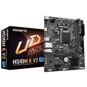 Gigabyte H510M K V2 Ultra Durable Intel 1200 Socket Motherboard, Micro-ATX, 2x DDR4 Slots, 1x M.2 Socket, GbE LAN, 1x HDMI Port - Image 2