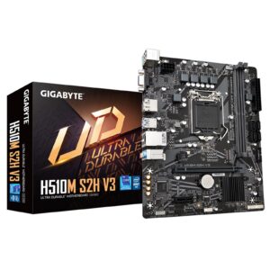 Gigabyte H510M S2H V3 Ultra Durable Intel 1200 Socket Motherboard, Micro-ATX, 2x DDR4 Slots, 1x M.2 Socket, GbE LAN, 1x D-Sub / 1x DisplayPort / 1x HDMI Port - Image 3