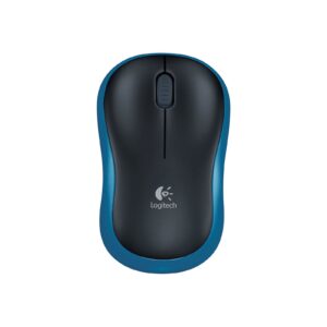 Logitech M185 Wireless Black & Blue Mouse - Image 3