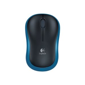 Logitech M185 Wireless Black & Blue Mouse - Image 2