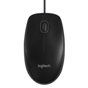 Logitech B100 Wired USB Mouse, 3-Buttons, 1000dpi and Optical Tracking, Ambidextrous Design for PC, Mac and Laptop, Black - Image 2