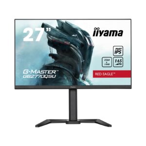 iiyama G-Master GB2770QSU-B5 Red Eagle 27 Inch Gaming Monitor, Black, WQHD, IPS, 165Hz, 0.5ms, FreeSync, HDMI, Display Port, USB Hub, Speakers, Int PSU, Height Adjustable, Pivot, VESA - Image 3