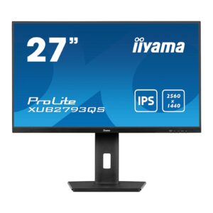 iiyama Prolite XU2793QS-B6 27 inch IPS Monitor, WQHD, 1ms, HDMI, DisplayPort, 100Hz, Speakers, Black, Internal PSU, VESA - Image 3