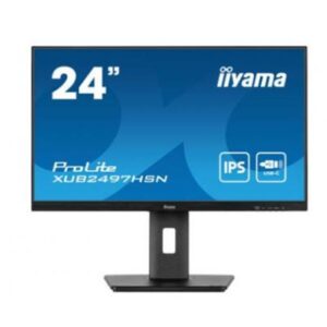 iiyama Prolite XUB2497HSN-B1 24 inch IPS Monitor, USB-C Dock, RJ45(LAN), Full HD, 1ms, HDMI, DisplayPort, USB-Hub, USB-C, 100Hz, Speakers, Black, Internal PSU, VESA, Height Adjust, Pivot - Image 3