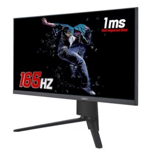 piXL CM27F10 27 Inch Frameless Gaming Monitor, Widescreen LCD Panel, Full HD 1920x1080, 1ms Response Time, 165Hz Refresh, Display Port / HDMI, 16.7 Million Colour Support, VESA Wall Mount, Black Finish - Image 2