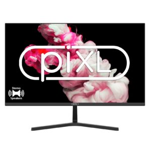 piXL PX27IHDD 27 Inch Frameless Monitor, Widescreen IPS LCD Panel, True -to-Life Colours, Full HD 1920x1080, Speakers, 4ms Response Time, 75Hz Refresh, VGA, HDMI, Black Finish - Image 3