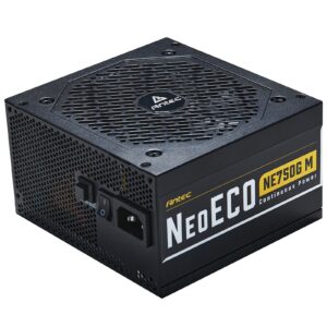 ANTEC NeoECO NE750G M 750W PSU, 120mm Silent Fan, 80 PLUS Gold, Fully Modular, UK Plug, Heavy-Duty Japanese Capacitors, Hybrid Zero RPM Fan Mode - Image 3