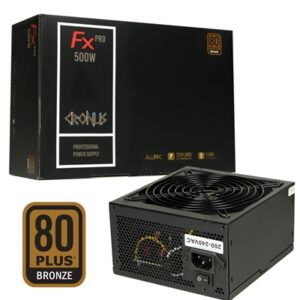 CRONUS 500ATV FX PRO 500W PSU, 140mm Silent Cooling Fan, 80 PLUS Bronze, Non Modular, Flat Black Cables, Supreme Performance - Image 2