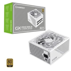 GAMEMAX GX-850W Pro Modular 80 Plus Gold ATX3.0 PCIe 5.0 White PSU With 135mm FDB Fan - Image 3