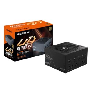 Gigabyte UD850GM PG5 850W PSU, 120mm Smart Hydraulic Bearing Fan, 80 PLUS Gold, Fully Modular, UK Plug, High-Quality Japanese Capacitors, ATX3.0, Support for PCIe Gen 5.0 Graphics Cards with High Quality Native 16-pin Cable - Image 2