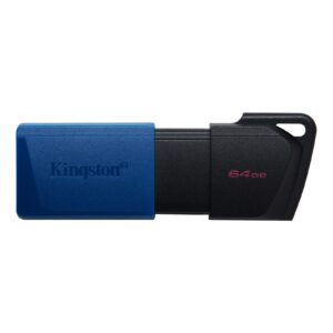 Kingston DataTraveler ExodiaM DTXM/64GB USB Flash Drive, 64GB, USB 3.2, Blue / Black, Moving Cap Design - Image 3