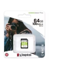 Kingston Canvas Select Plus V10 64GB SD Class 10 UHS-I U3 Flash Card - Image 2