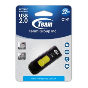 Team C141 32GB USB 2.0 Yellow USB Flash Drive - Image 3