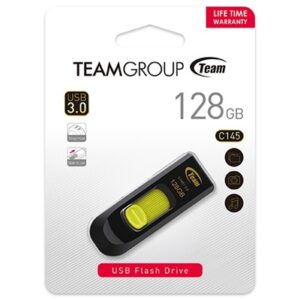 Team C145 128GB USB 3.0 Yellow USB Flash Drive - Image 2