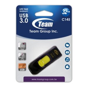 Team C145 32GB USB 3.0 Yellow USB Flash Drive - Image 2