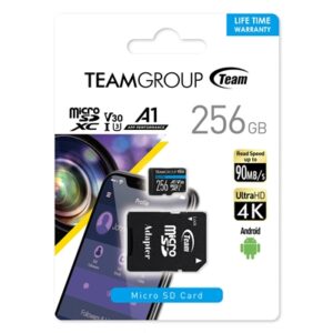 Team Elite A1 256GB Micro SDXC UHS-1 Flash Card with Adapter (for Android & 4K) - Image 2