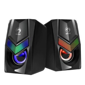 Marvo Scorpion SG-118 Gaming Speakers, Stereo Sound, USB Powered, 7 Colour RGB Lighting, 6w, 3.5mm Input, Black - Image 3